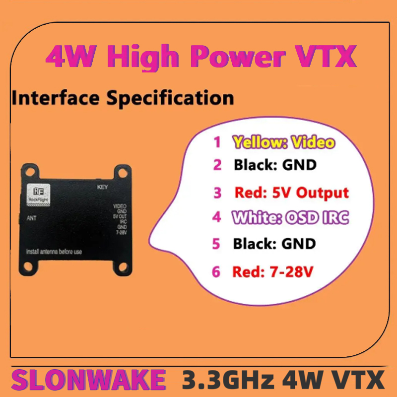 SLONWAKE FPV 3.3G 16채널 4000mW  - Fpv Drone Transmitter 리뷰 및 가격