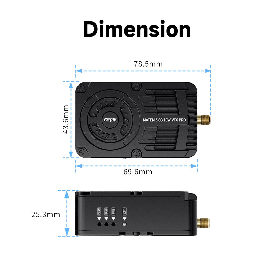 GEPRC MATEN 5.8G 10W VTX PRO 1 - Fpv Drone Transmitter 리뷰 및 가격